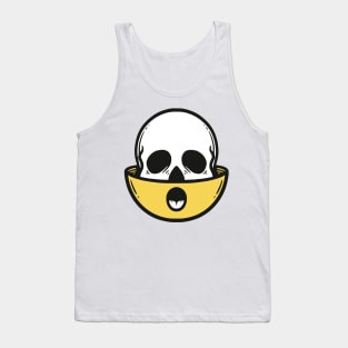 Confused Emoticon with Skull Tank Top